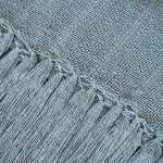 Manta de sofá decorativa verde água outono artesanal de algodão