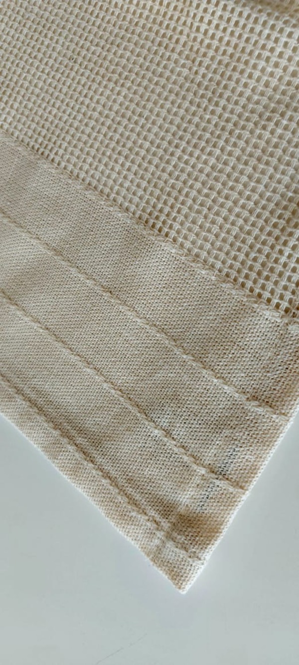 Toalha de mesa 6 lugares retangular cru vazada tecida no tear mineiro (4)