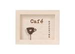Quadro e enfeite de prateleira 16x13 Café aproxima de madeira e ferro