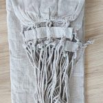 Rede de descanso decorativa cinza de algodão no tear mineiro