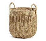 Cesto decorativo de fibra natural rústico GG