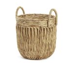 Cesto decorativo de fibra natural rústico G