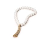 Colar de mesa decorativo branco de madeira e fibra