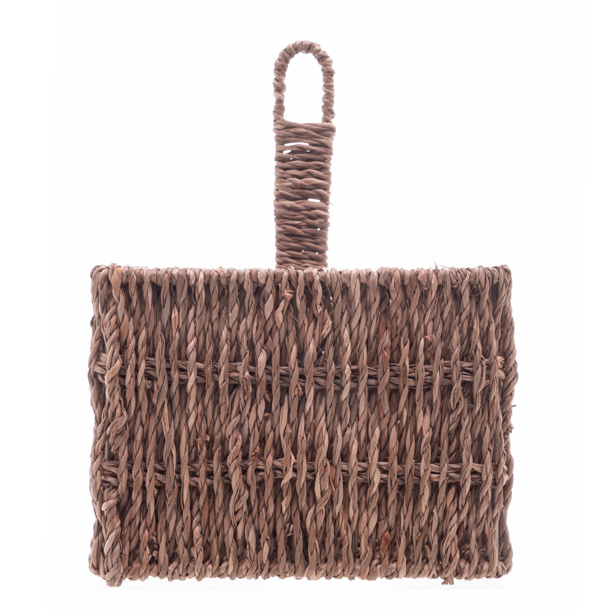 Cesto Organizador de Talheres de Mesa em Fibra Natural com 4 Divisões