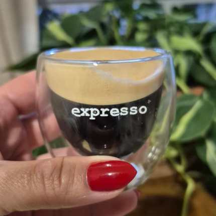 Xícara parede dupla P Expresso de vidro - 80ML