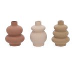 Vasos cachepôs decorativos terracota kit com 3 Minivasos Terrosos cerâmica rústica
