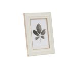 Porta-retrato foto 10x15 cru off white de couro