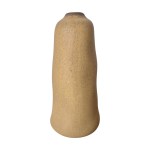 Vaso cachepô decorativo bege caramelo alto de cerâmica rústica