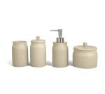 kit Para Banheiro 4 Peças Bege