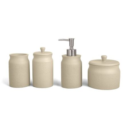 kit Para Banheiro 4 Peças Bege