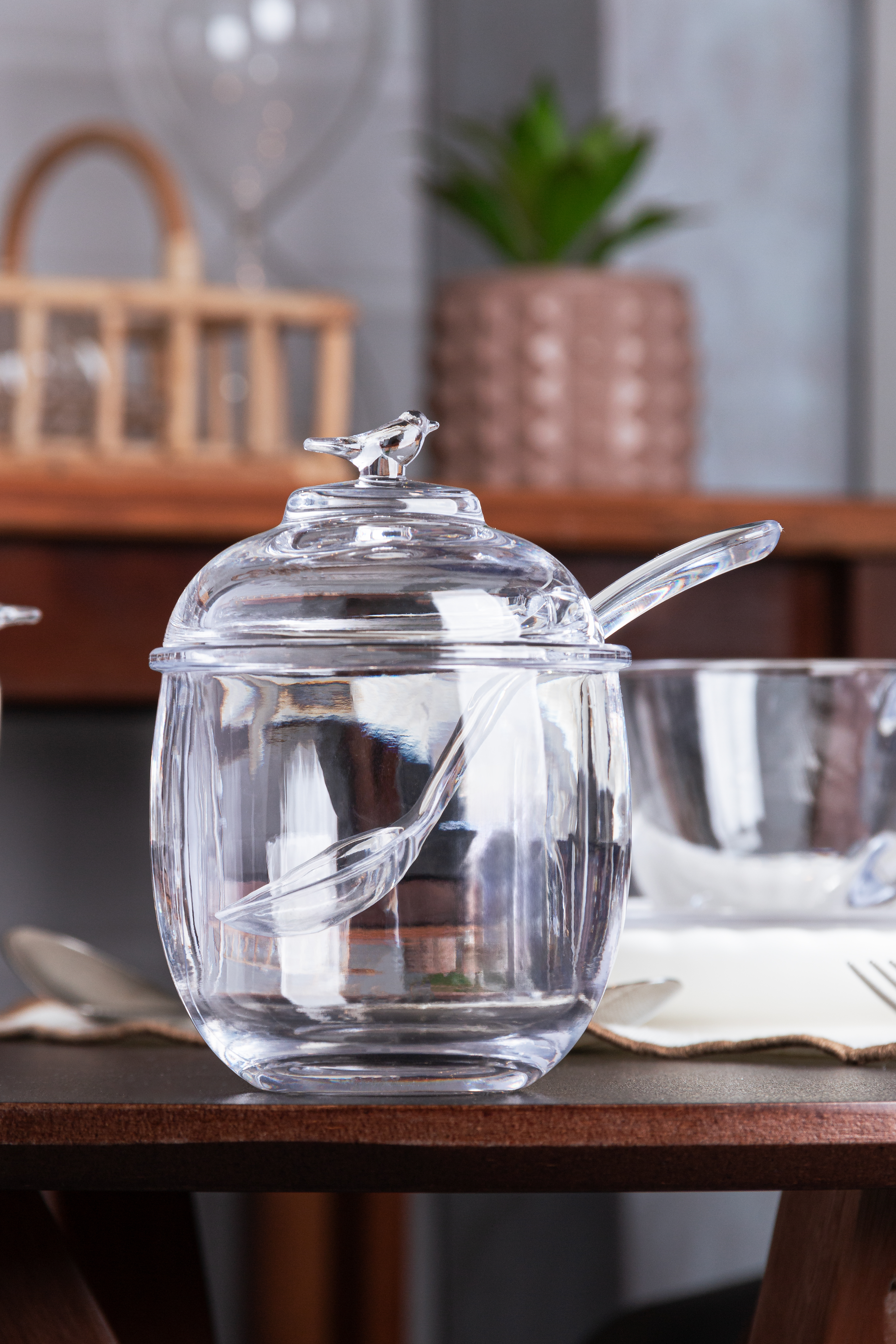 Açucareiro com Tampa e colher Bird 150 ml