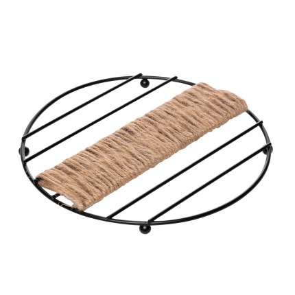 Descanso de Panela Redondo em Metal e Juta