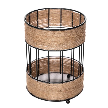 Porta-Utensílios/Organizador Vertical de Metal e Juta