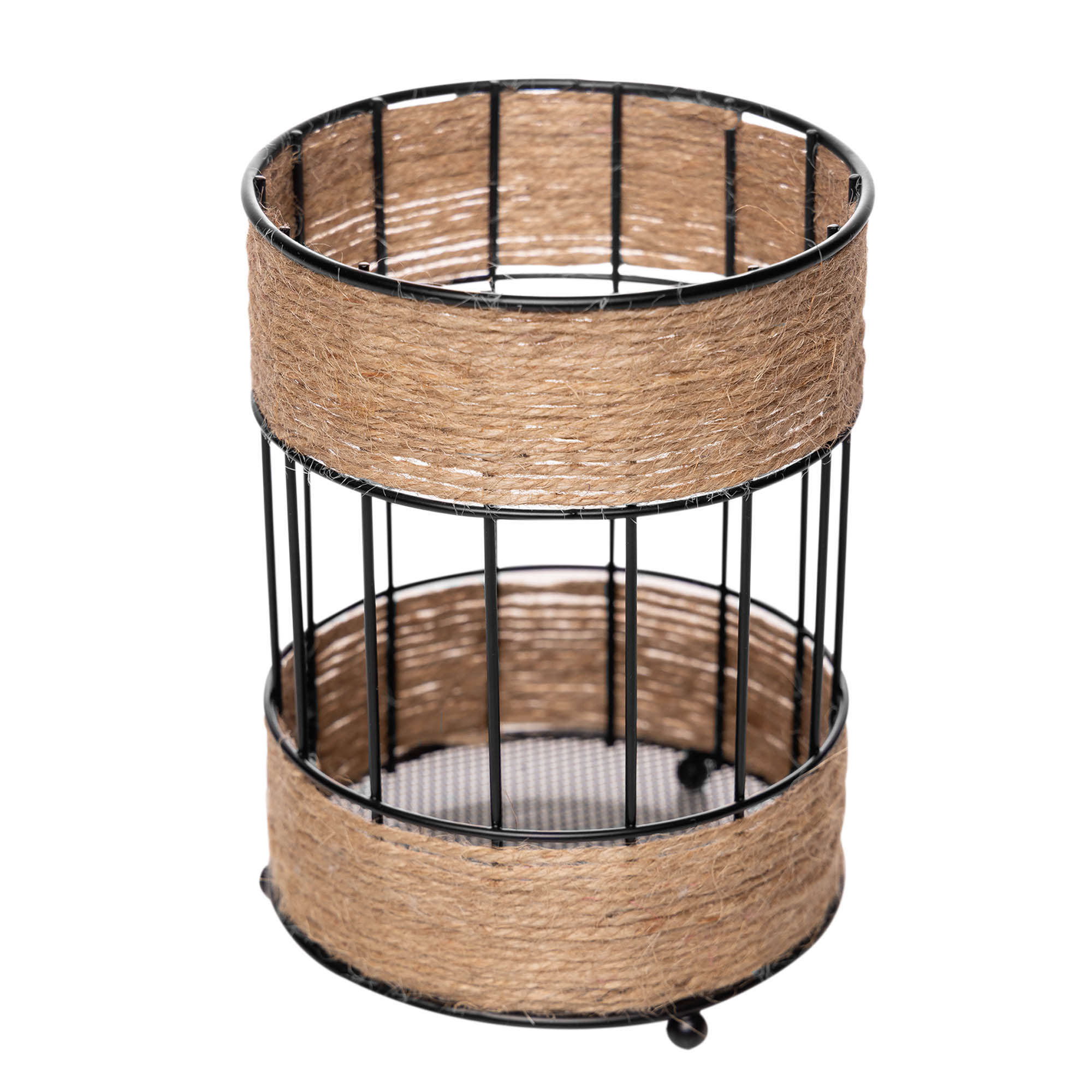 21337_A Porta-Utensílios/Organizador Vertical de Metal e Juta