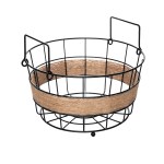 Cesto Organizador de Metal e Juta Estilo Rústico Industrial