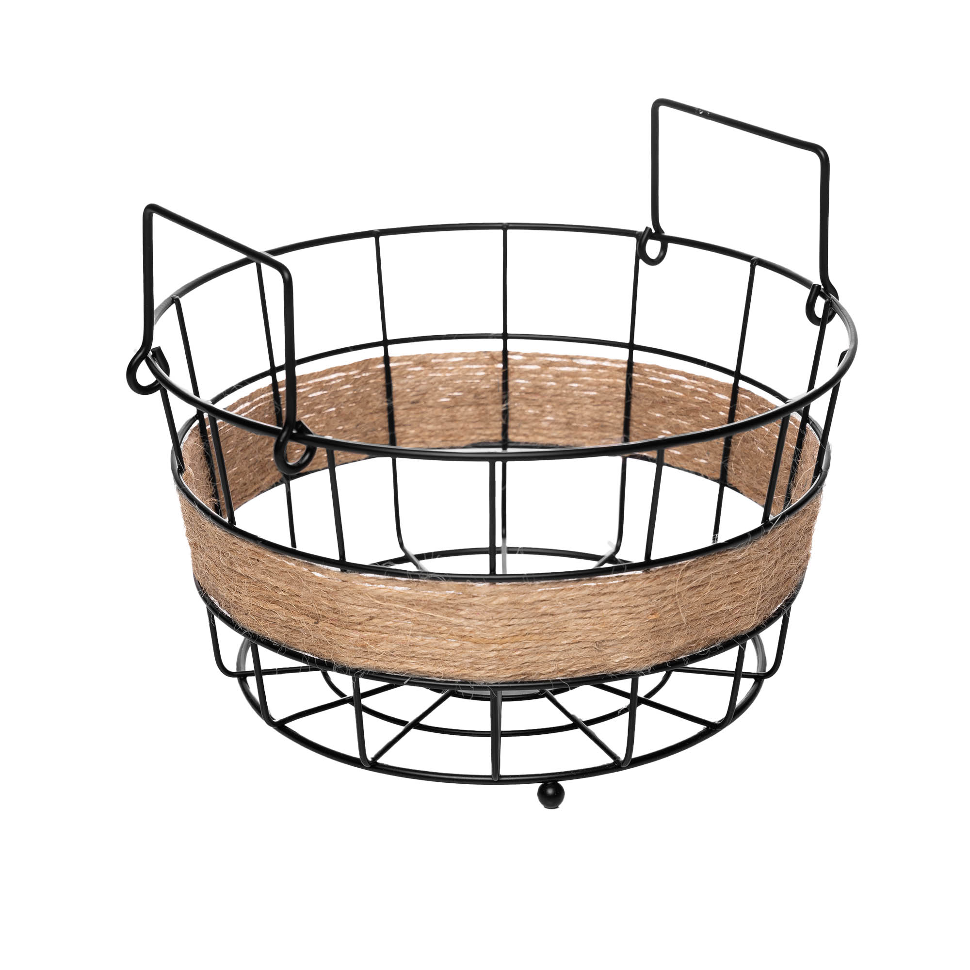 Cesto Organizador de Metal e Juta Estilo Rústico Industrial Cesto Organizador de Metal e Juta Estilo Rústico Industrial