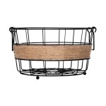 Cesto Organizador de Metal e Juta Estilo Rústico Industrial