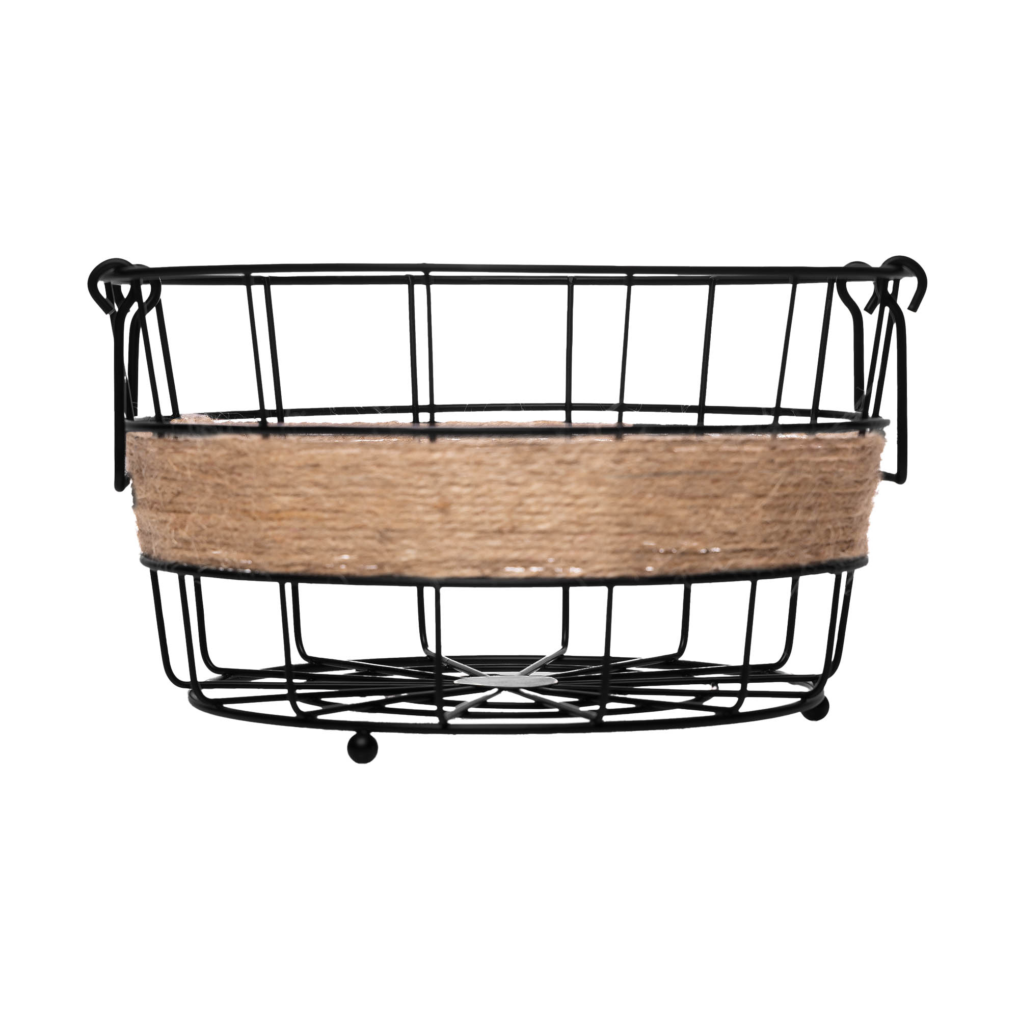 Cesto Organizador de Metal e Juta Estilo Rústico Industrial Cesto Organizador de Metal e Juta Estilo Rústico Industrial