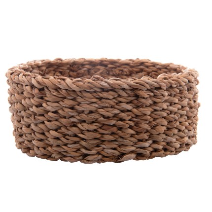 Cesto decorativo de fibra natural rústico