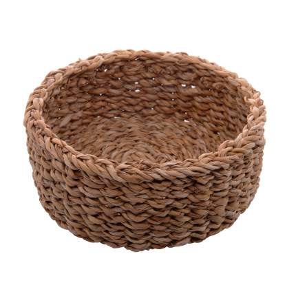 Cesto decorativo de fibra natural rústico
