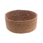 Cesto decorativo de fibra natural rústico