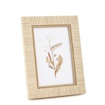 Porta-retrato bege em poliestireno e vidro foto 10x15