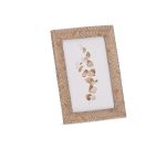 Porta-retrato foto 10x15 bege em polirresina