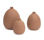 Vasos cachepôs decorativos terracota kit 3 Terrosos cerâmica rústica