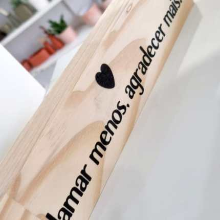 Quadro BLOCO TIRINHA Reclamar menos, agradecer mais