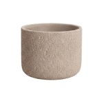 Vaso cachepô decorativo cinza G de cimento e areia