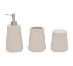 kit Para Banheiro off white 3 Peças de cimento