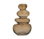 Vaso decorativo de vidro âmbar orgânico