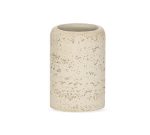 Vaso cachepô decorativo bege off white de cerâmica rústica / copo