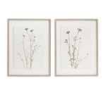 kit Quadros Decorativos flores em Mdf canvas texturizados 2 PÇS