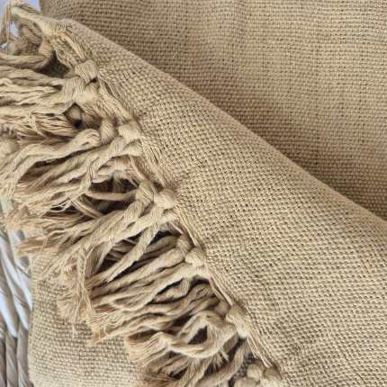 Manta grande para sofá mostarda de algodão para proteção lavável 1,4x2,2