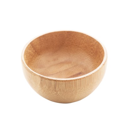 Porta-vela bege de bambu PP