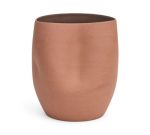 Vaso cachepô decorativo terracota em cerâmica rústica