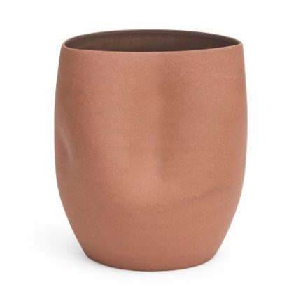 Vaso cachepô decorativo terracota em cerâmica rústica