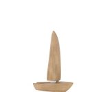 Escultura barco bege em Polirresina