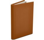 Livro-Caixa caramelo em mdf com revest. em PU