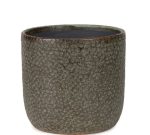 Vaso cachepô decorativo verde em cerâmica