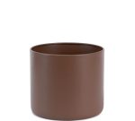 Vaso cachepô marrom de metal
